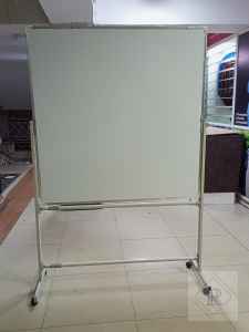 Portable Double-Sided Rotational White Board 120cm x 120cm (4ft x 4ft)
