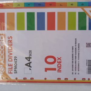 PVC File Folders Index 1-10