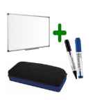 Magnetic White Board With Duster and 2 Markers 120cm x 120cm