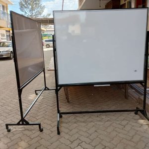 Heavy Duty White Board With Movable Stand 120cm x 120cm (4ft x 4ft)