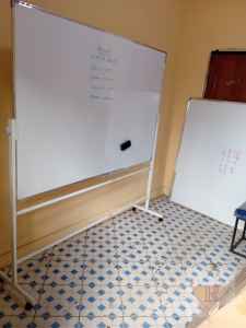 Portable White Board Magnetic With Pens and Eraser (180cm x 120cm)