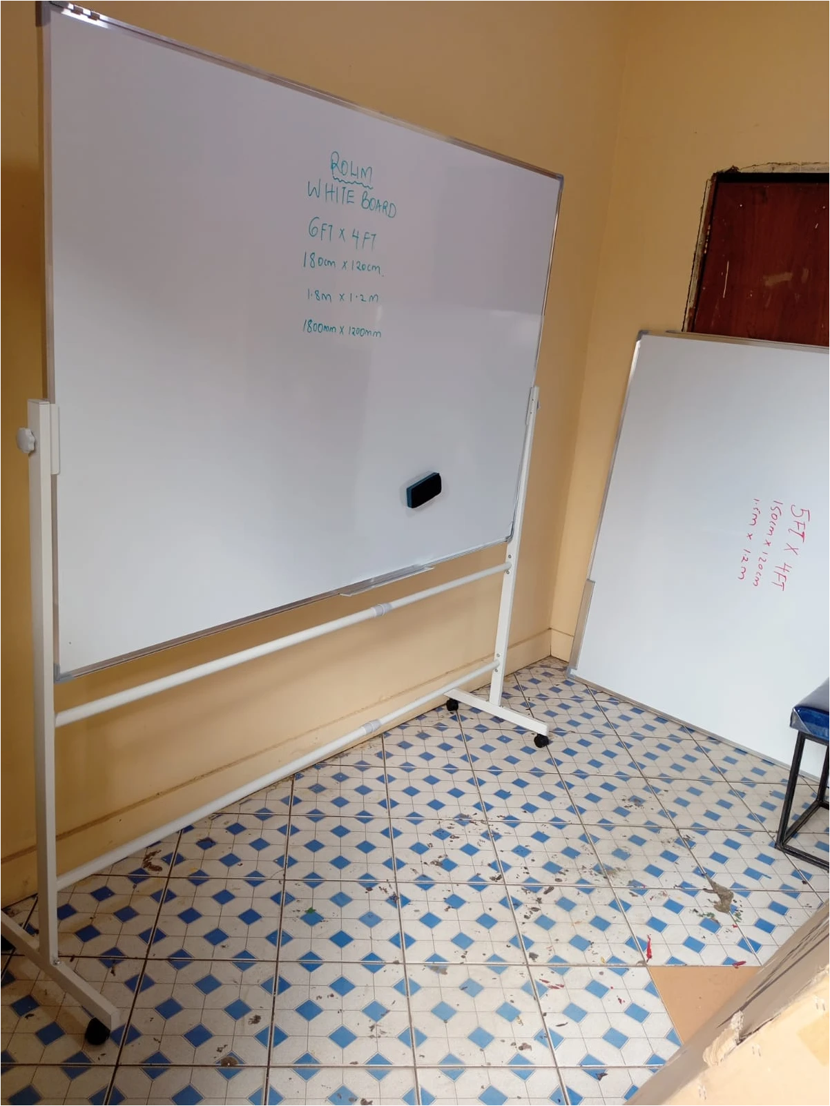 WhatsApp Image 2025-03-21 at 2.10.16 PM Portable White Board Magnetic With Pens and Eraser (180cm x 120cm) - Image 1